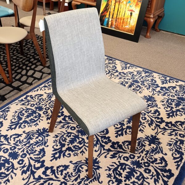 two tone fabric dining chair
