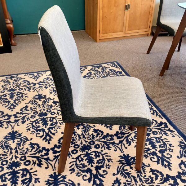 two tone fabric dining chair
