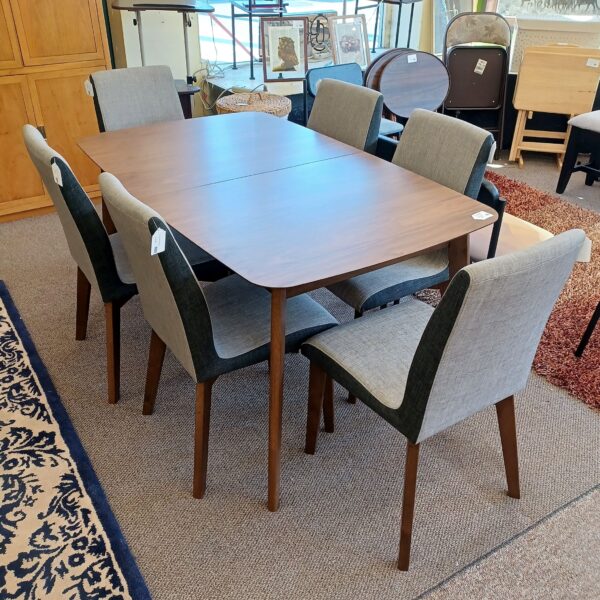 two tone fabric dining chair