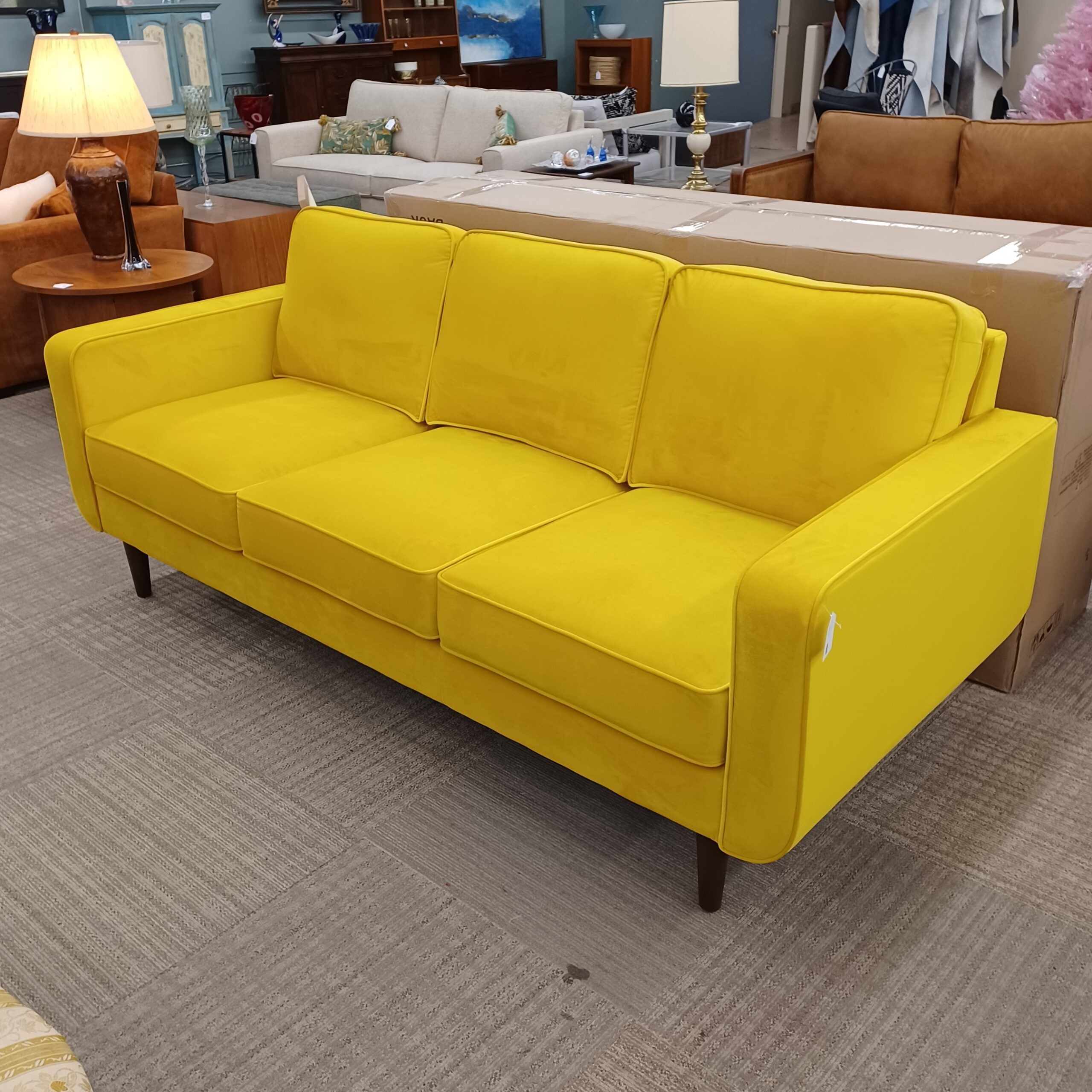 Mod Yellow Sofa Furniture Guy Seattle