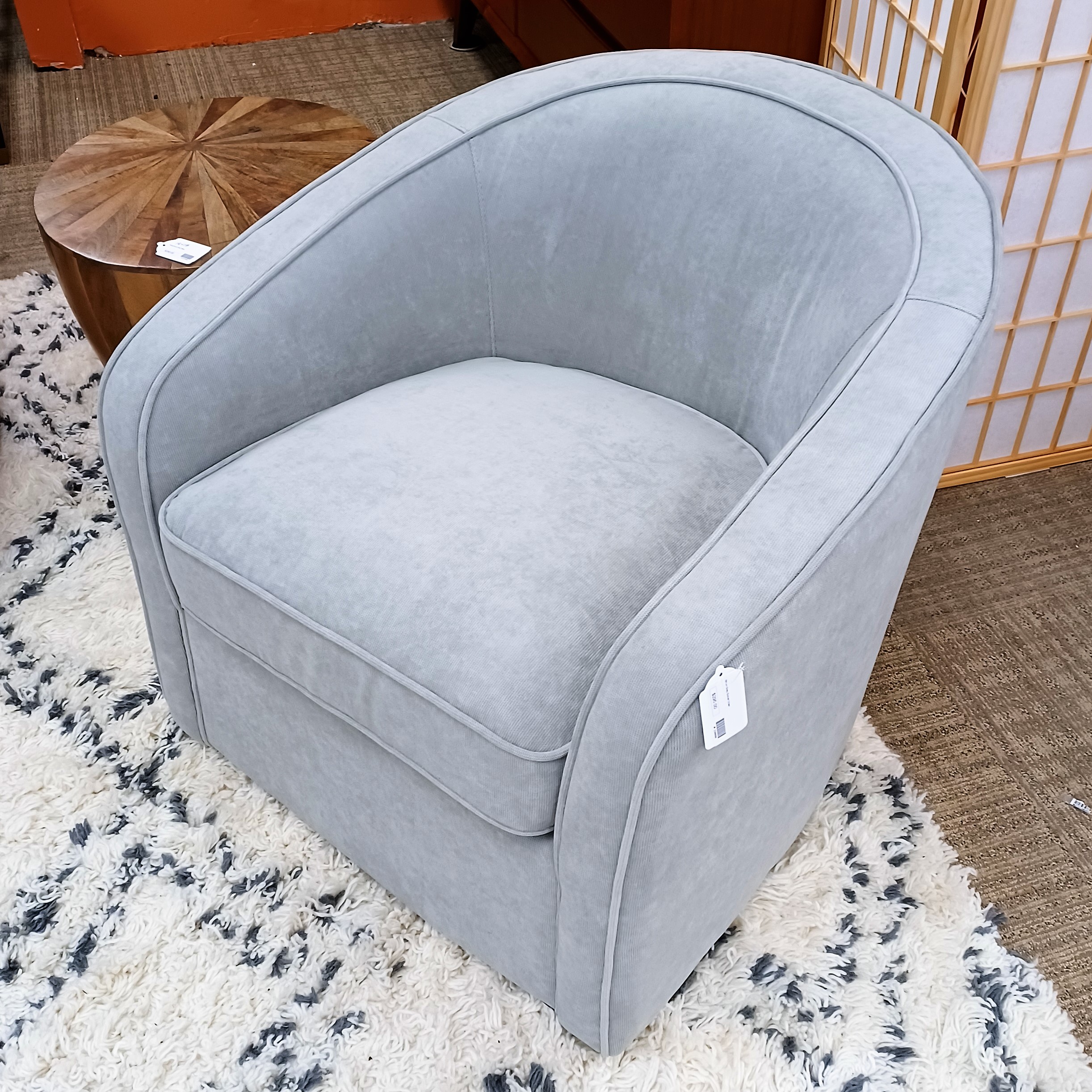 moon grey swivel chair