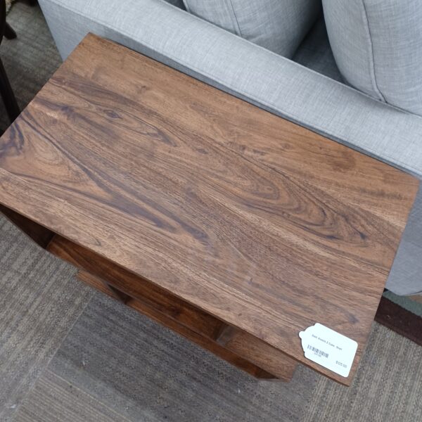 dark acacia 2 cube shelf