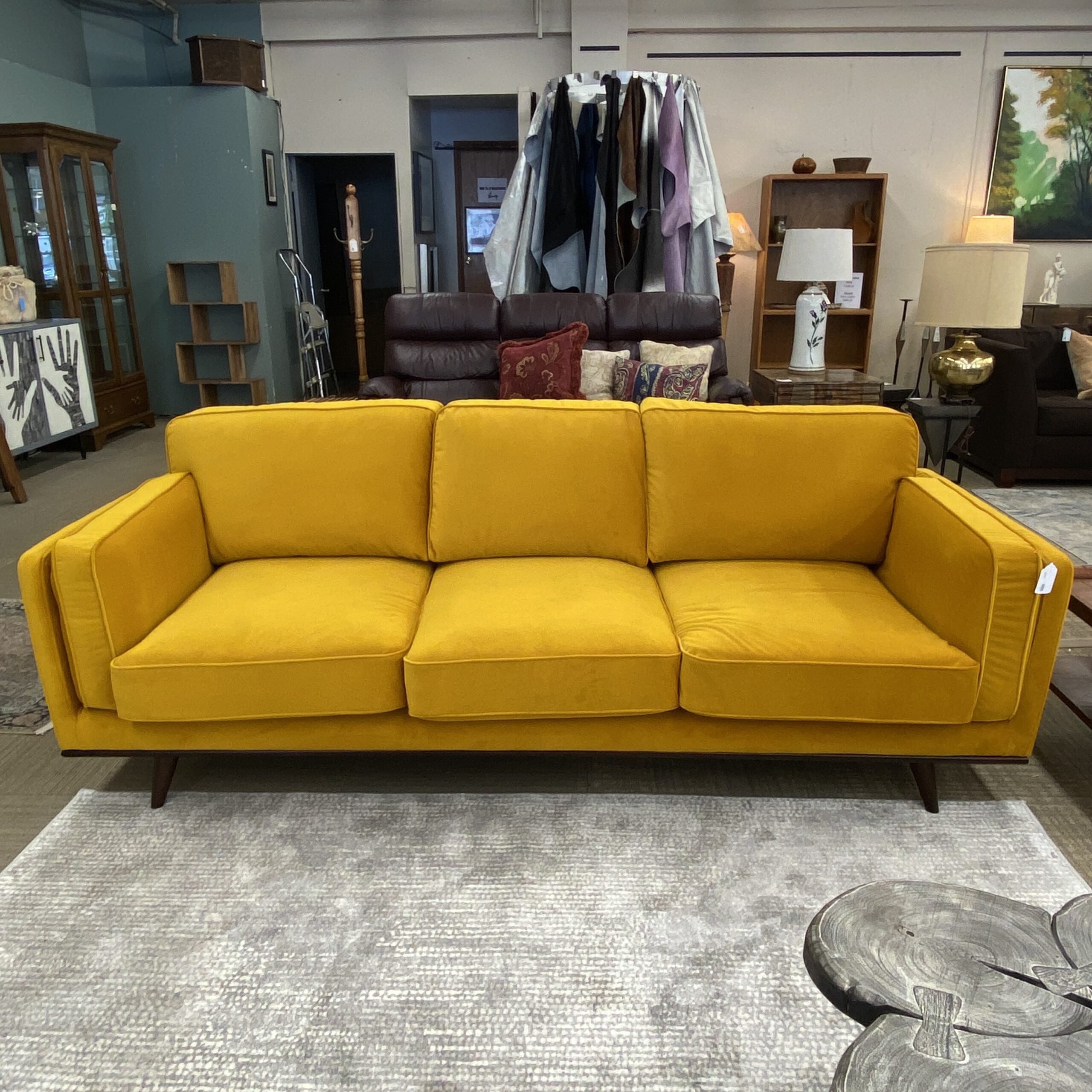 rose velvet bucket sofa