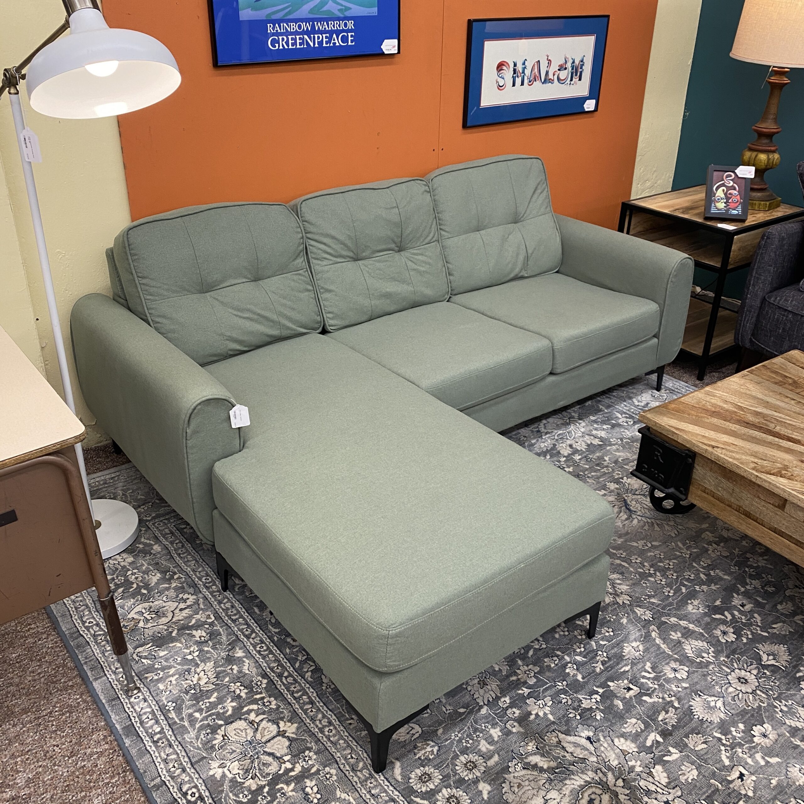 olive chaise sectional