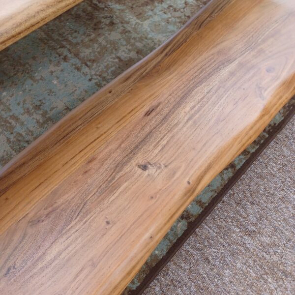 natural acacia wood bench