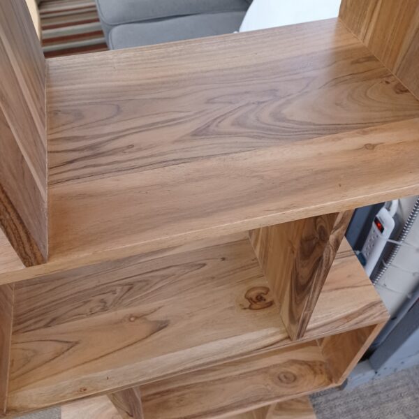 natural acacia 6 cube shelf