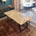 chevron style dining table