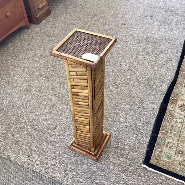 bamboo pedestal plant stand