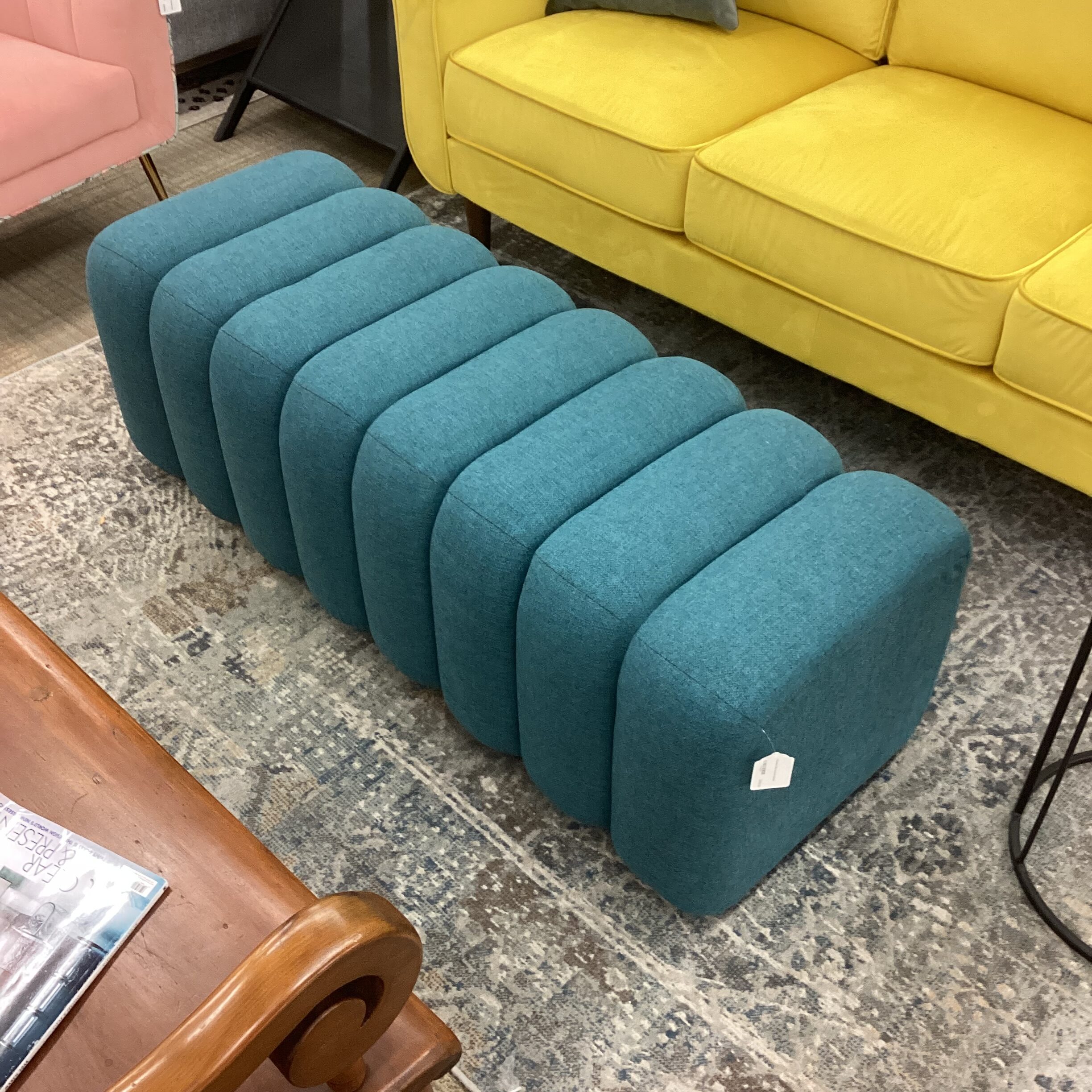 peacock blue accent chair