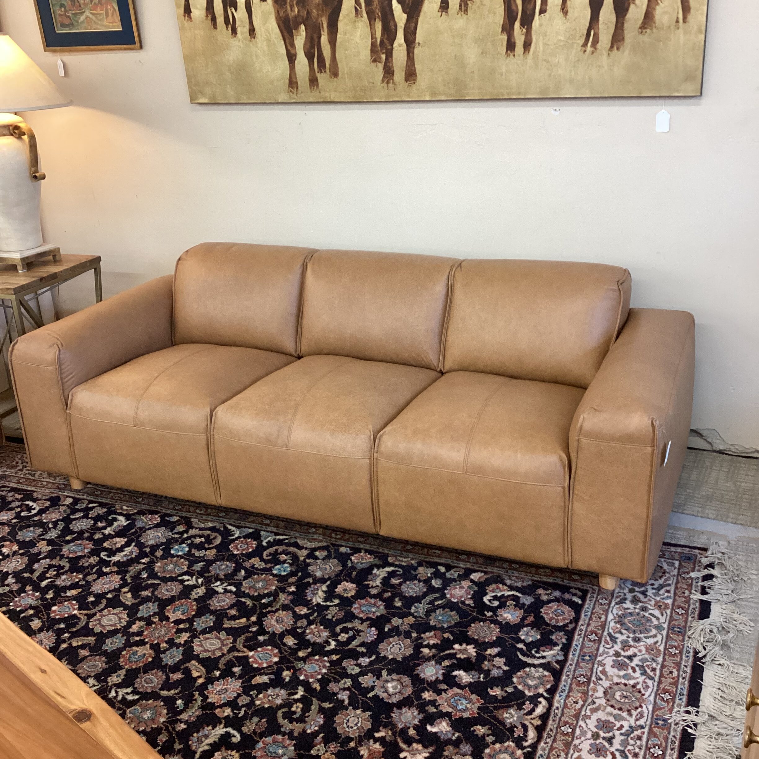 premium sienna leather sofa