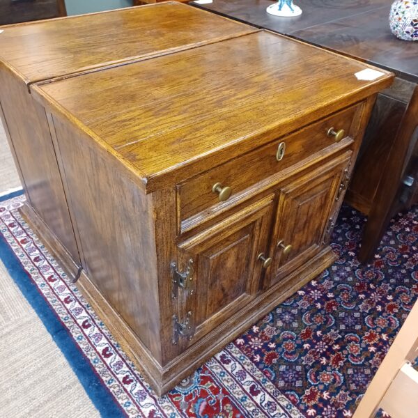 century vintage chunky oak nightstand