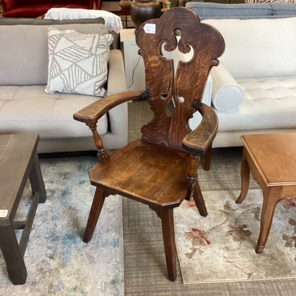 1890’s arts & crafts tiger stripe oak chair
