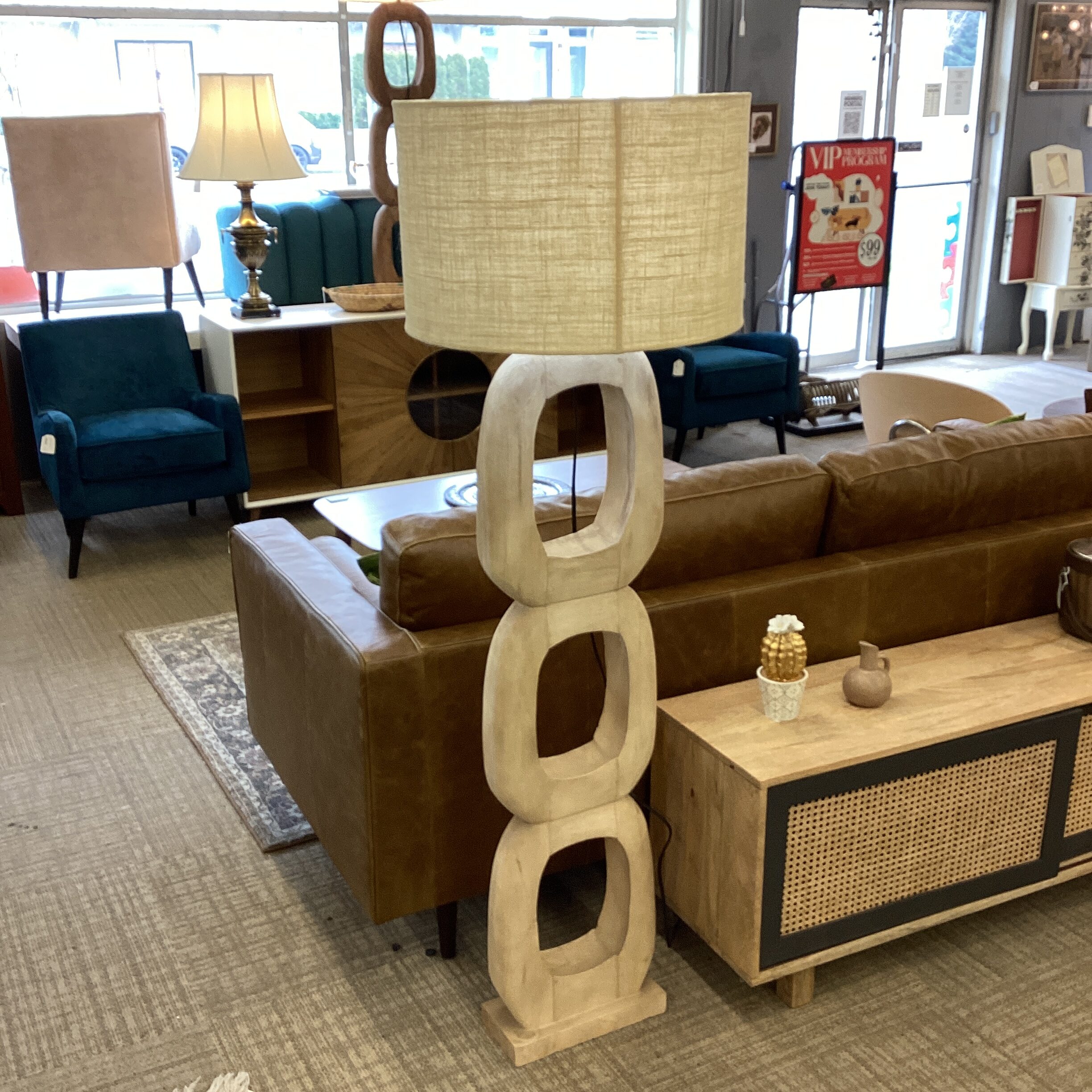 contemporary natural floor lamp