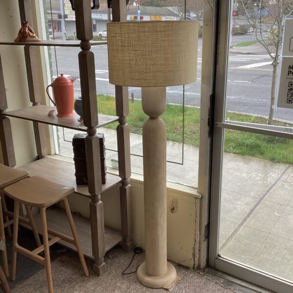 natural wood floor lamp