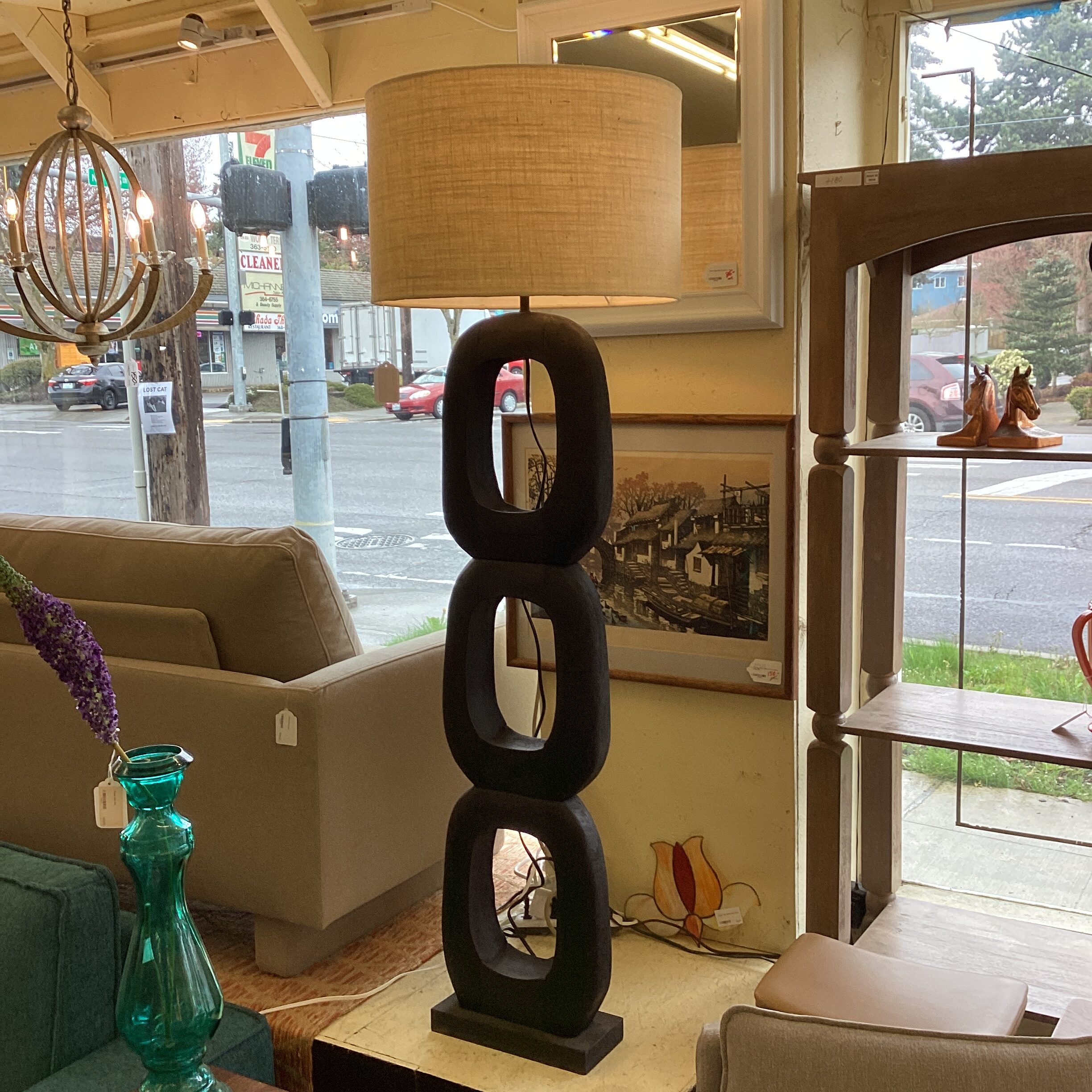 contemporary black floor lamp