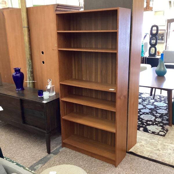 tall teak bookcase (as is)