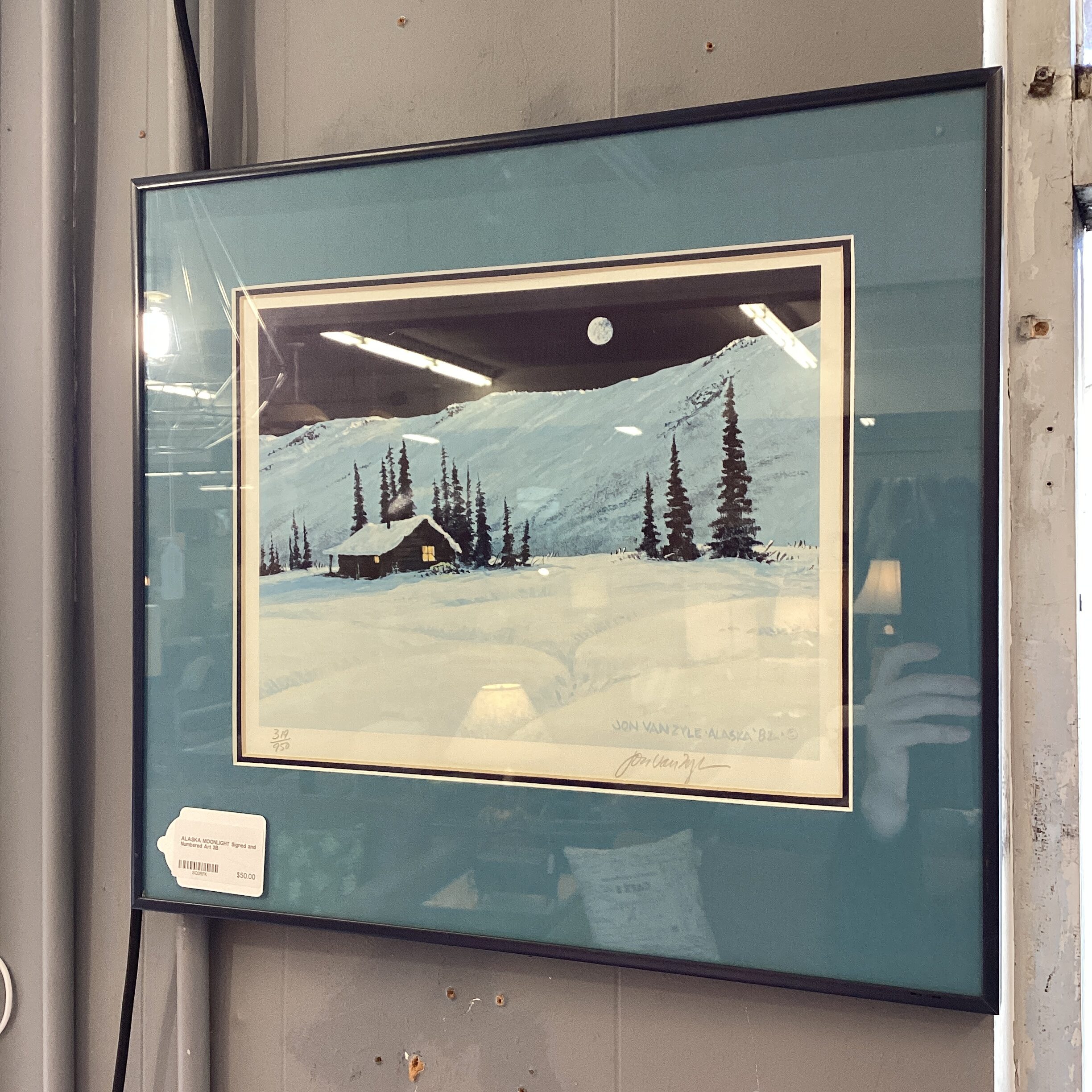 alaska moonlight signed and numbered art