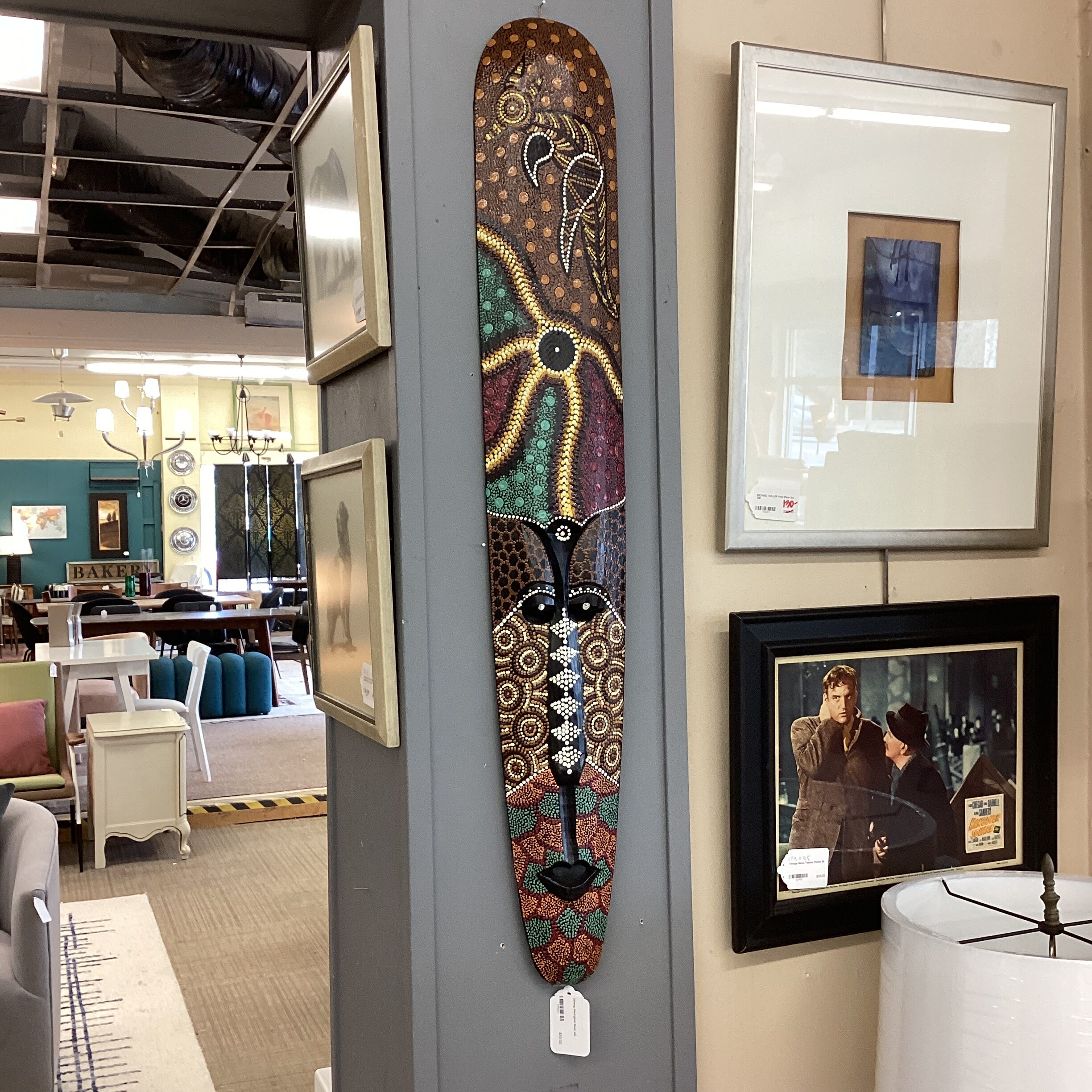 oblong aboriginal mask