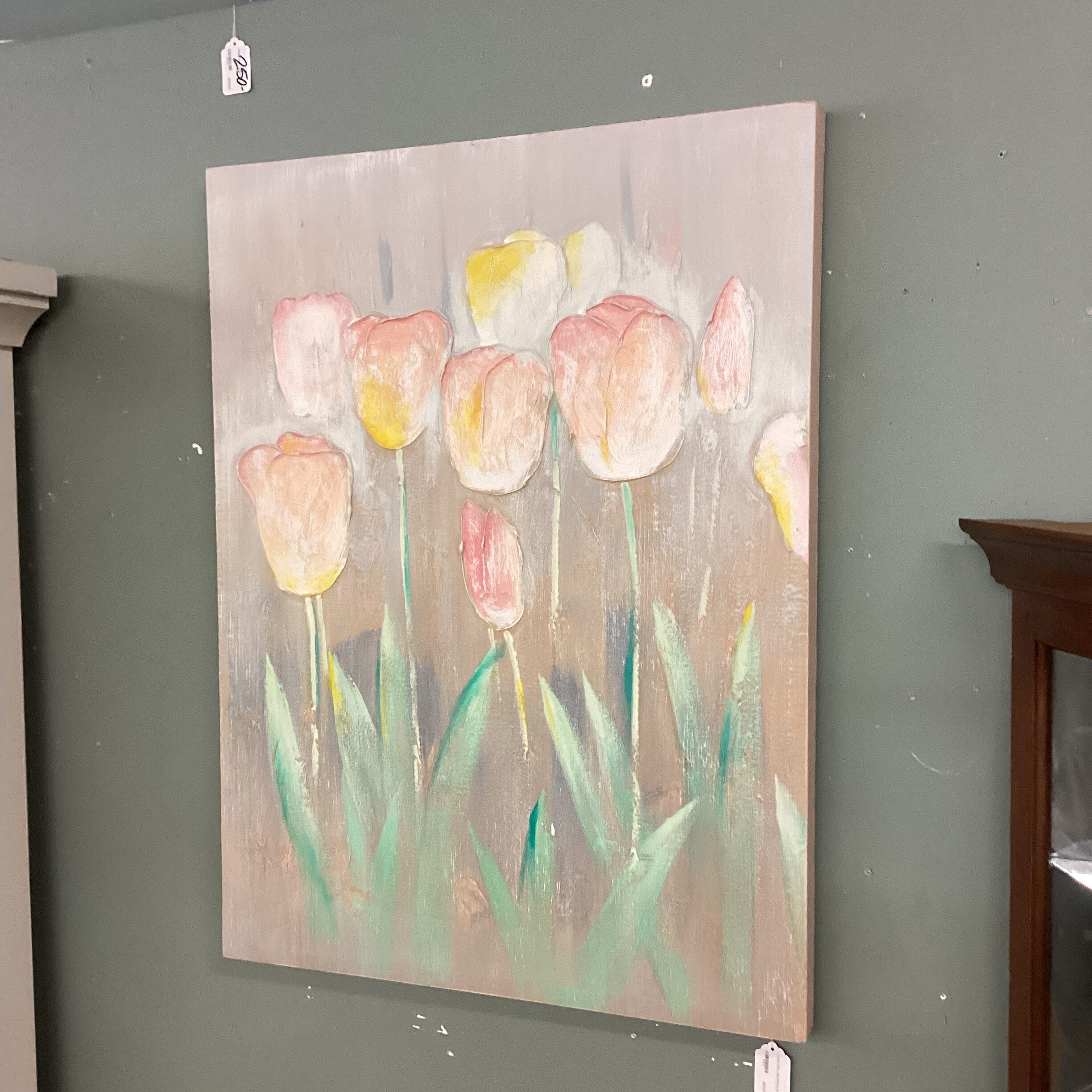 pastel colors tulip painting