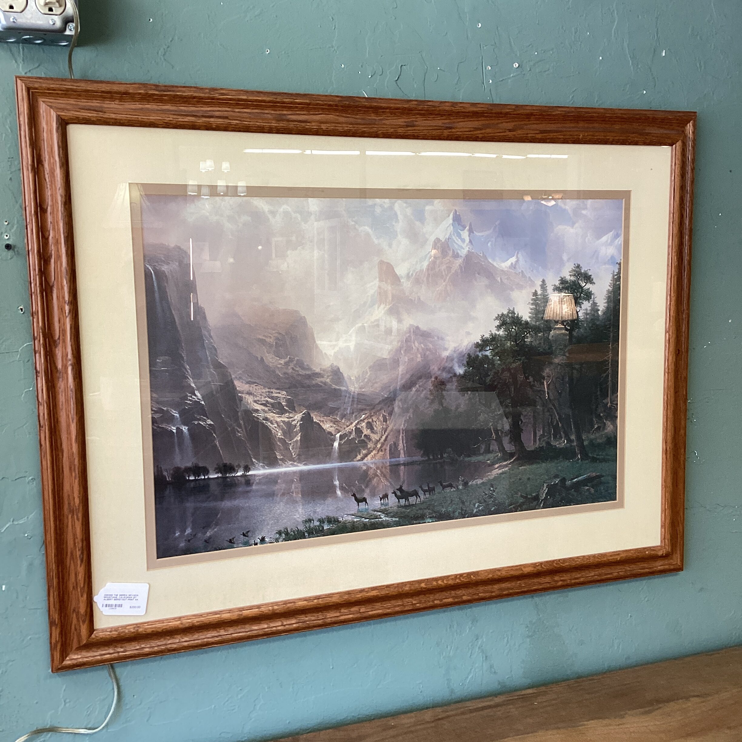 among the sierra nevada mountains, california by albert bierstadt print