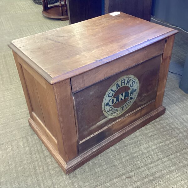 antique walnut spool cabinet