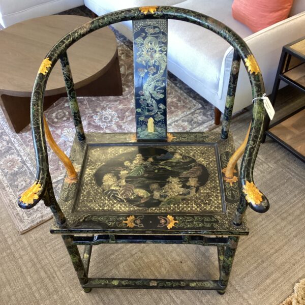ornate lacquered chinese ceremony chair