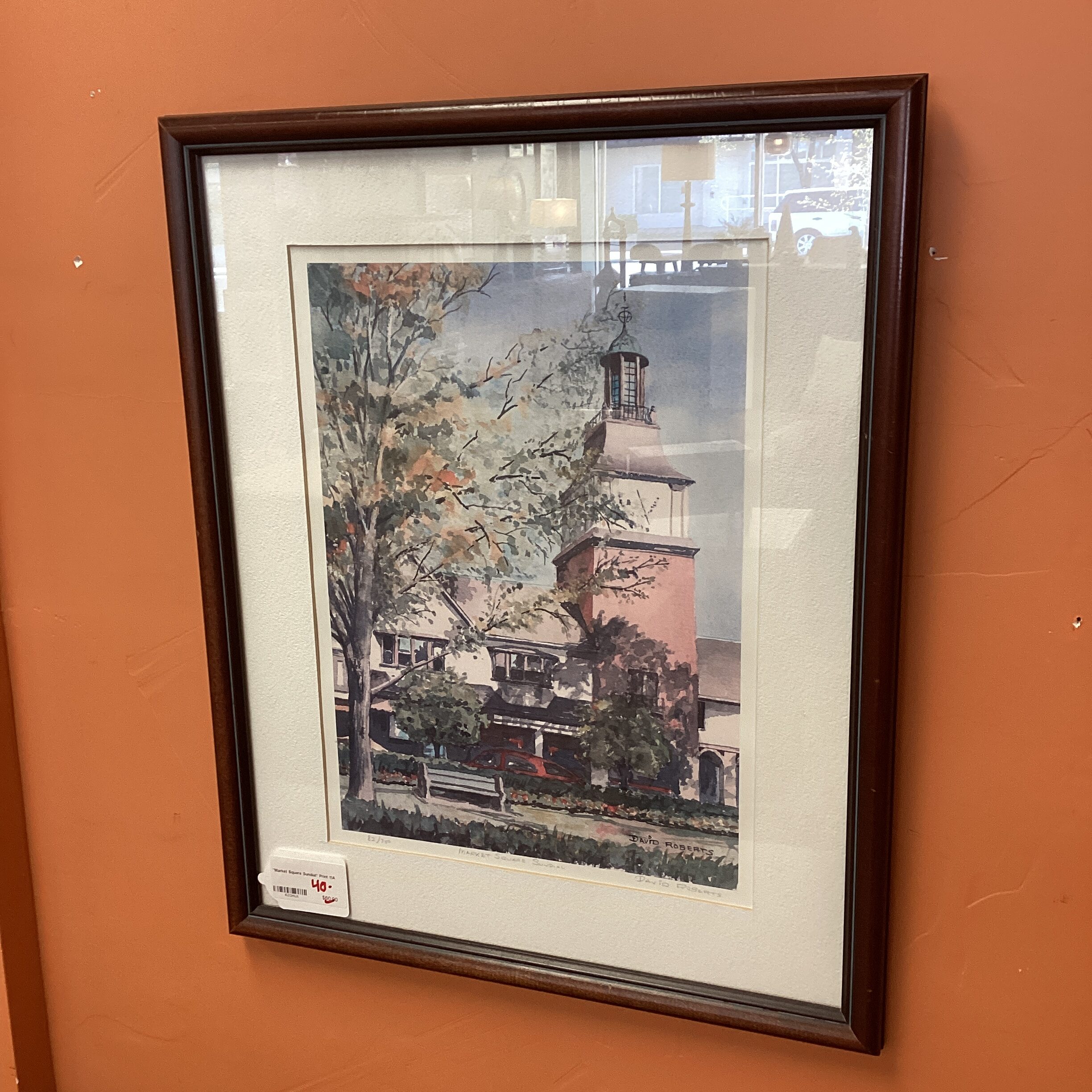 “market square sundial” print