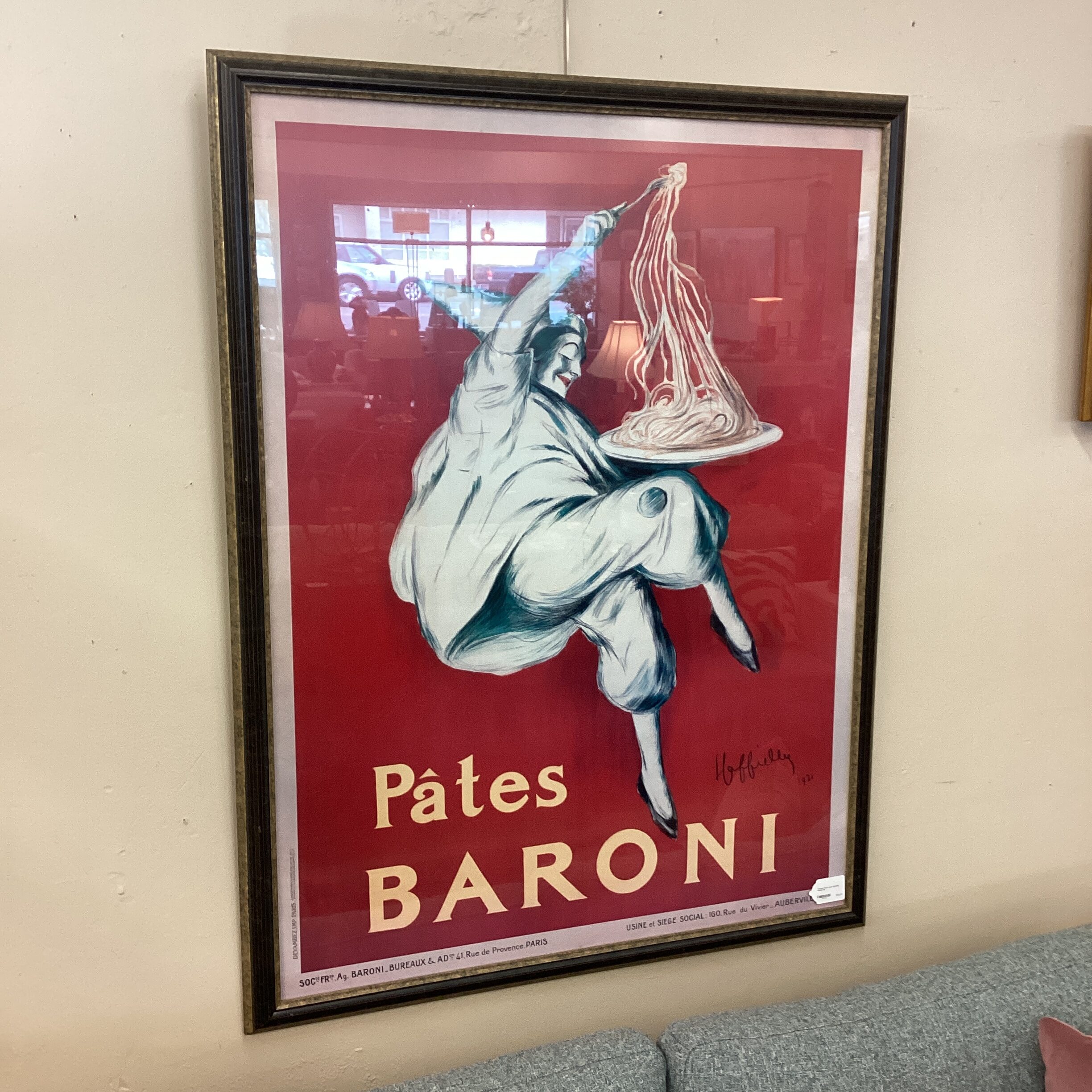 vintage style large baroni poster