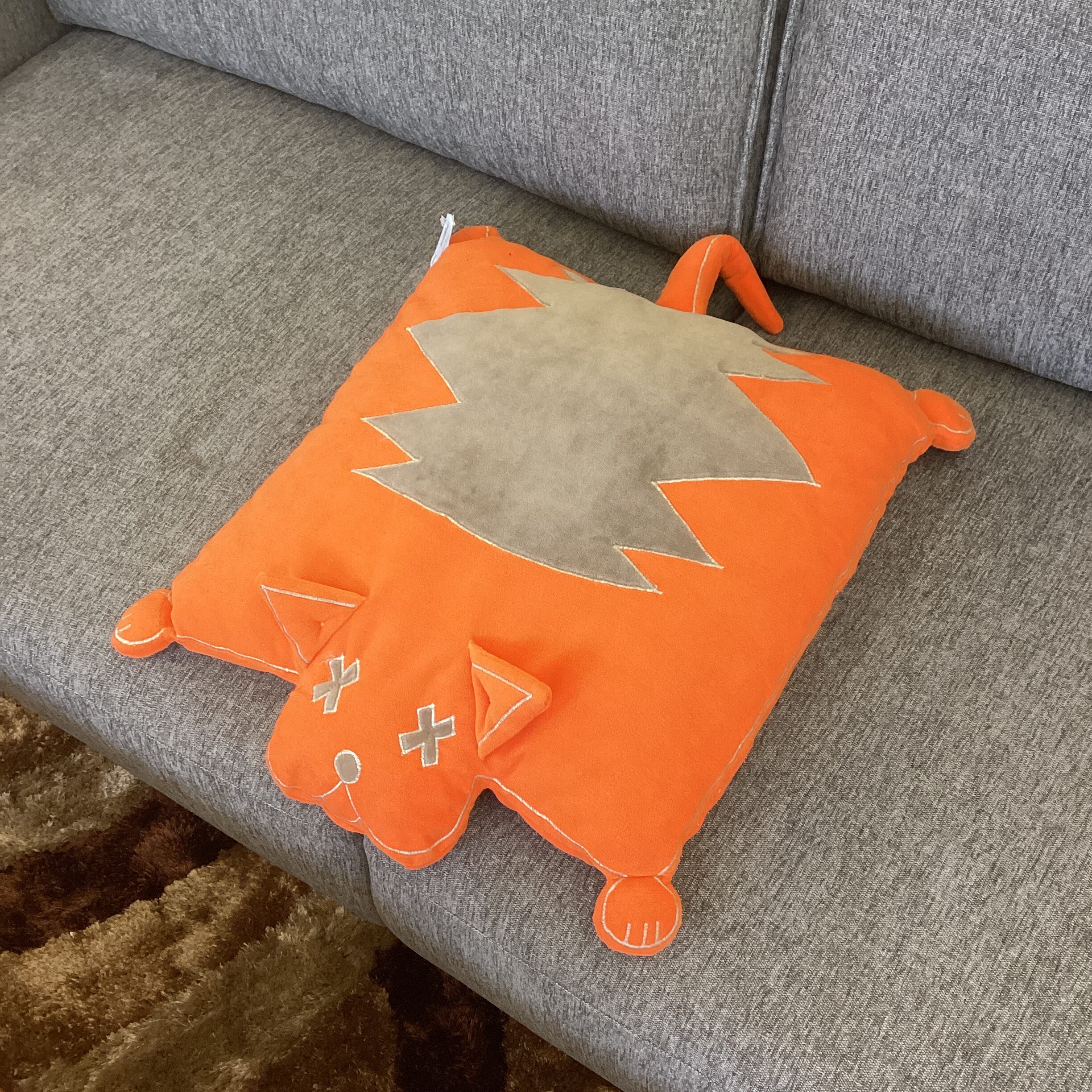 orange doggie cushion