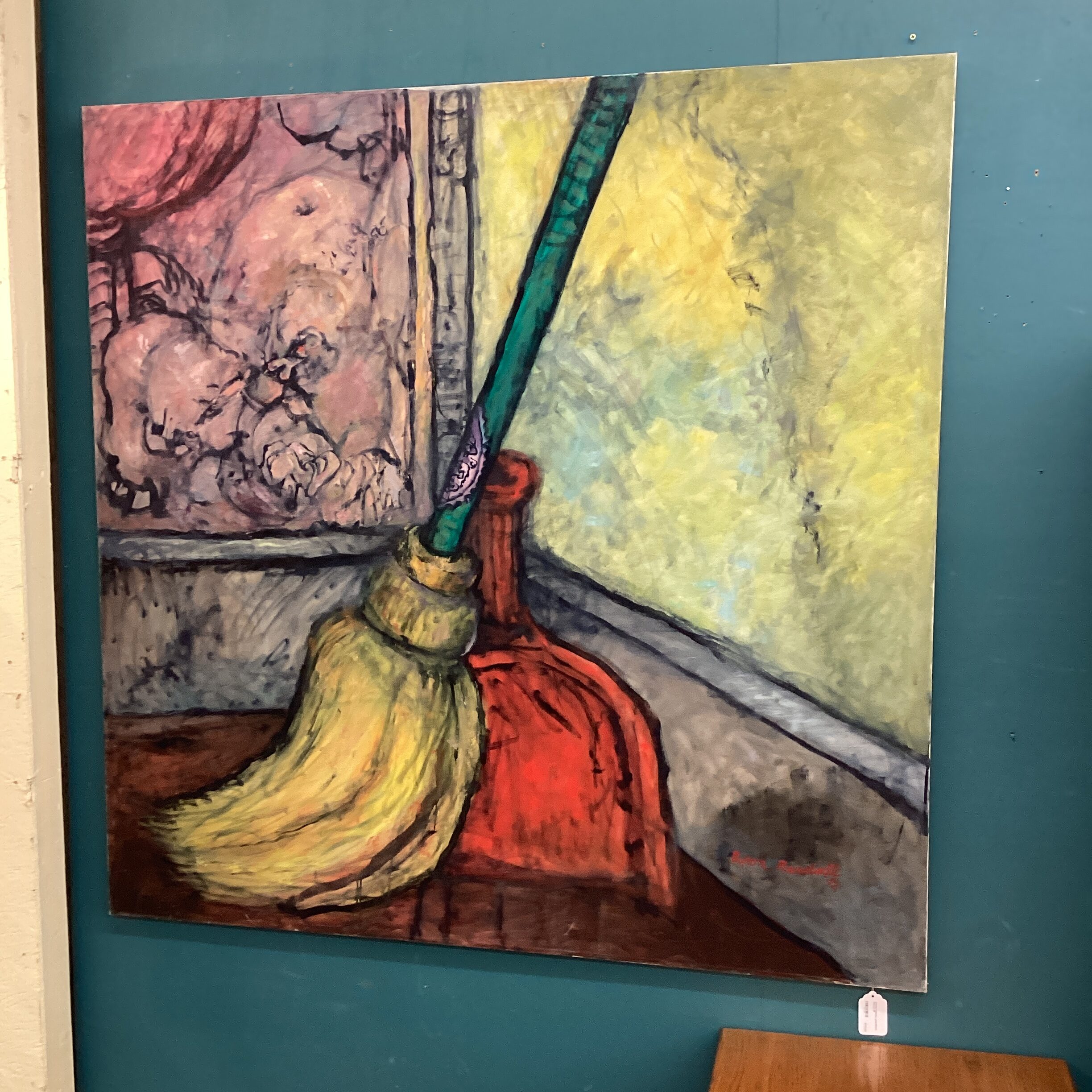byron randall large broom still life