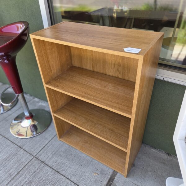 small oak laminate bookcase