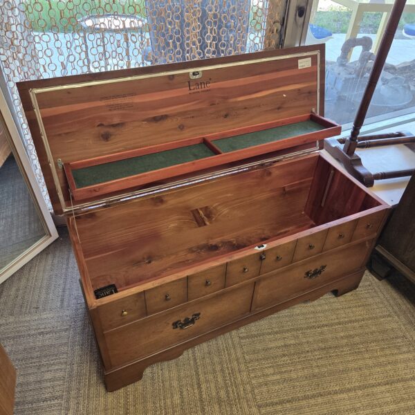 classic dark wood lane cedar chest