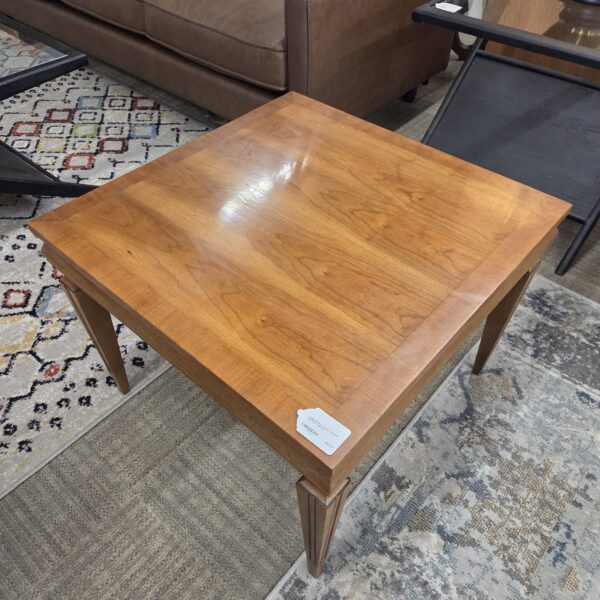 large square vintage tapered leg side table
