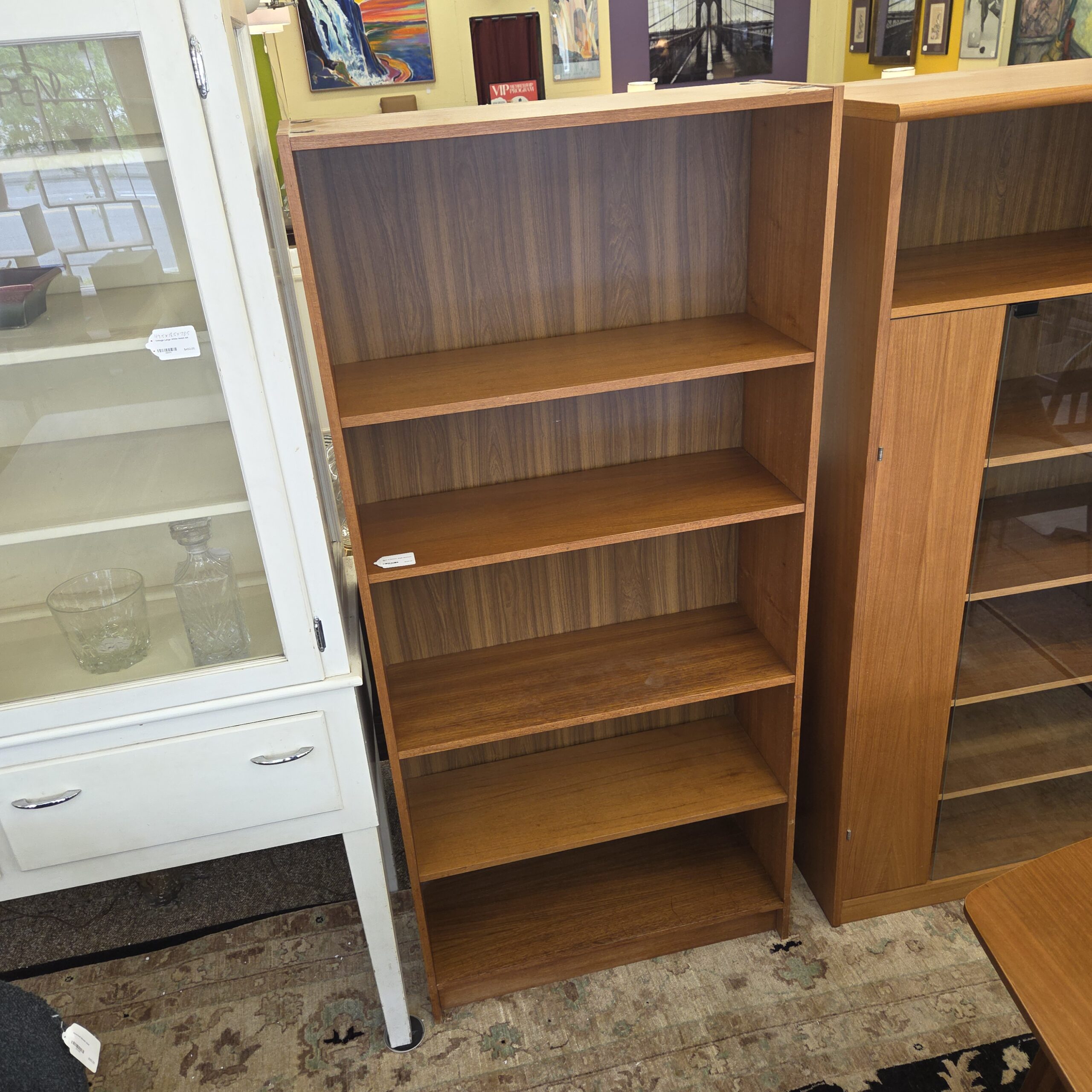 danish teak single bookcase
