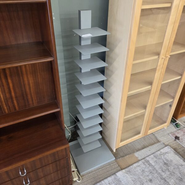 mod grey metal bookcase
