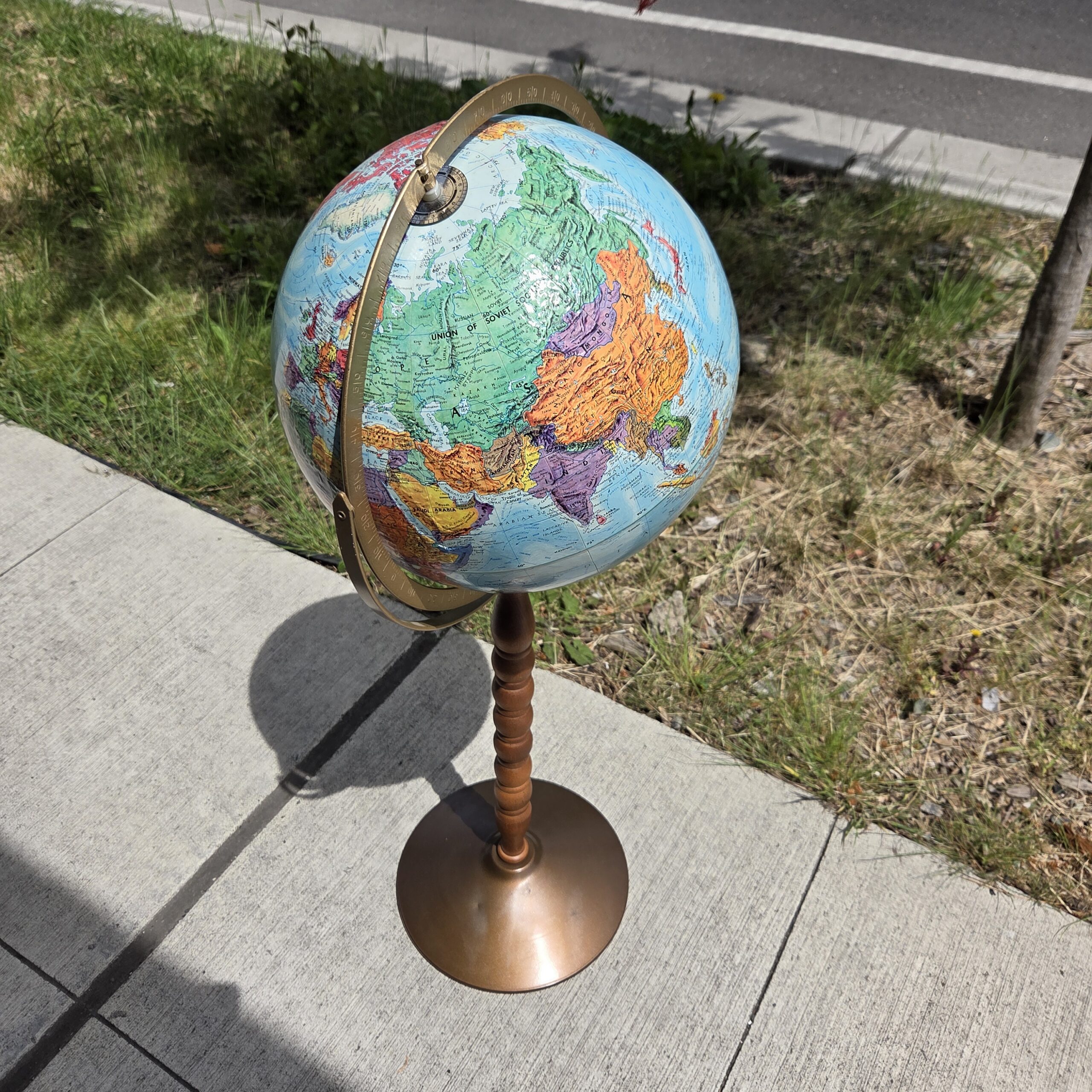 multicolor standing globe