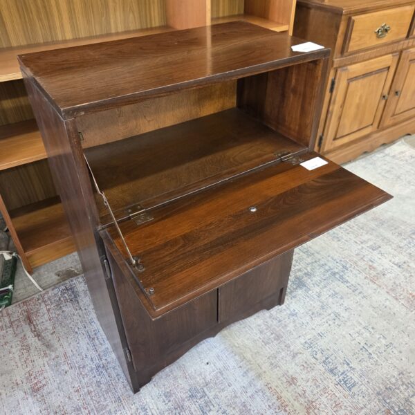 vintage dark wood bar cabinet