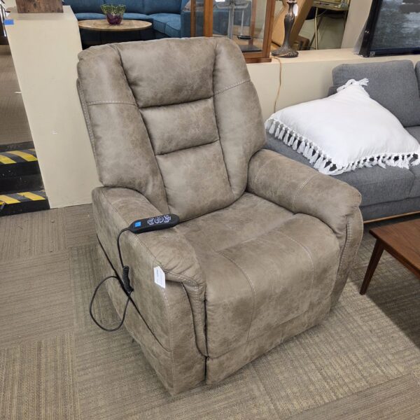 taupe flexsteel power recliner