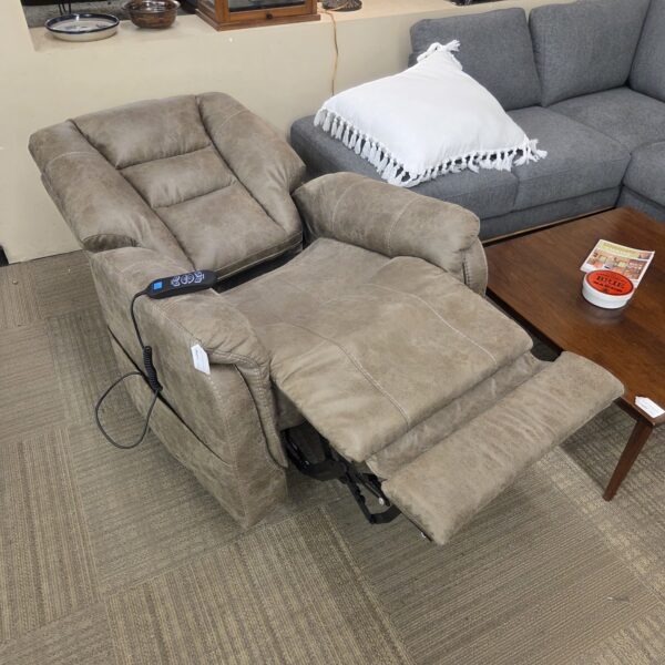 taupe flexsteel power recliner