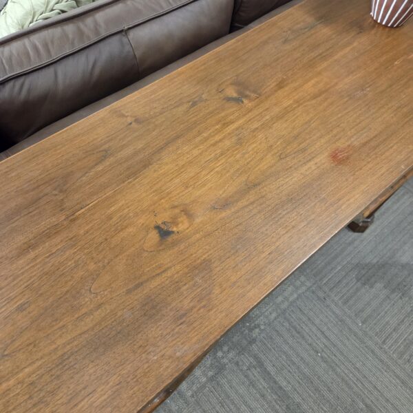 solid wood two drawer desk console