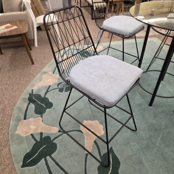 glass top pub table w/4 stools set