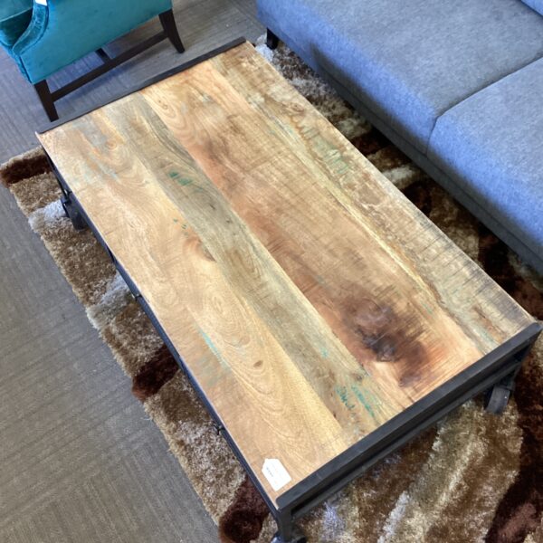 industrial wheeled coffee table