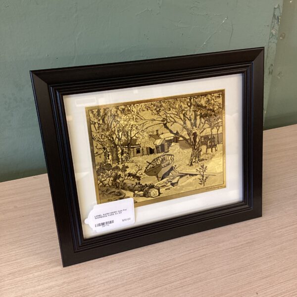 lionel barrymore gold foil shoreside farm art