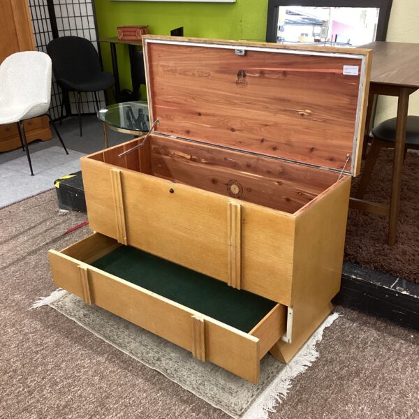 vintage golden oak lane cedar chest
