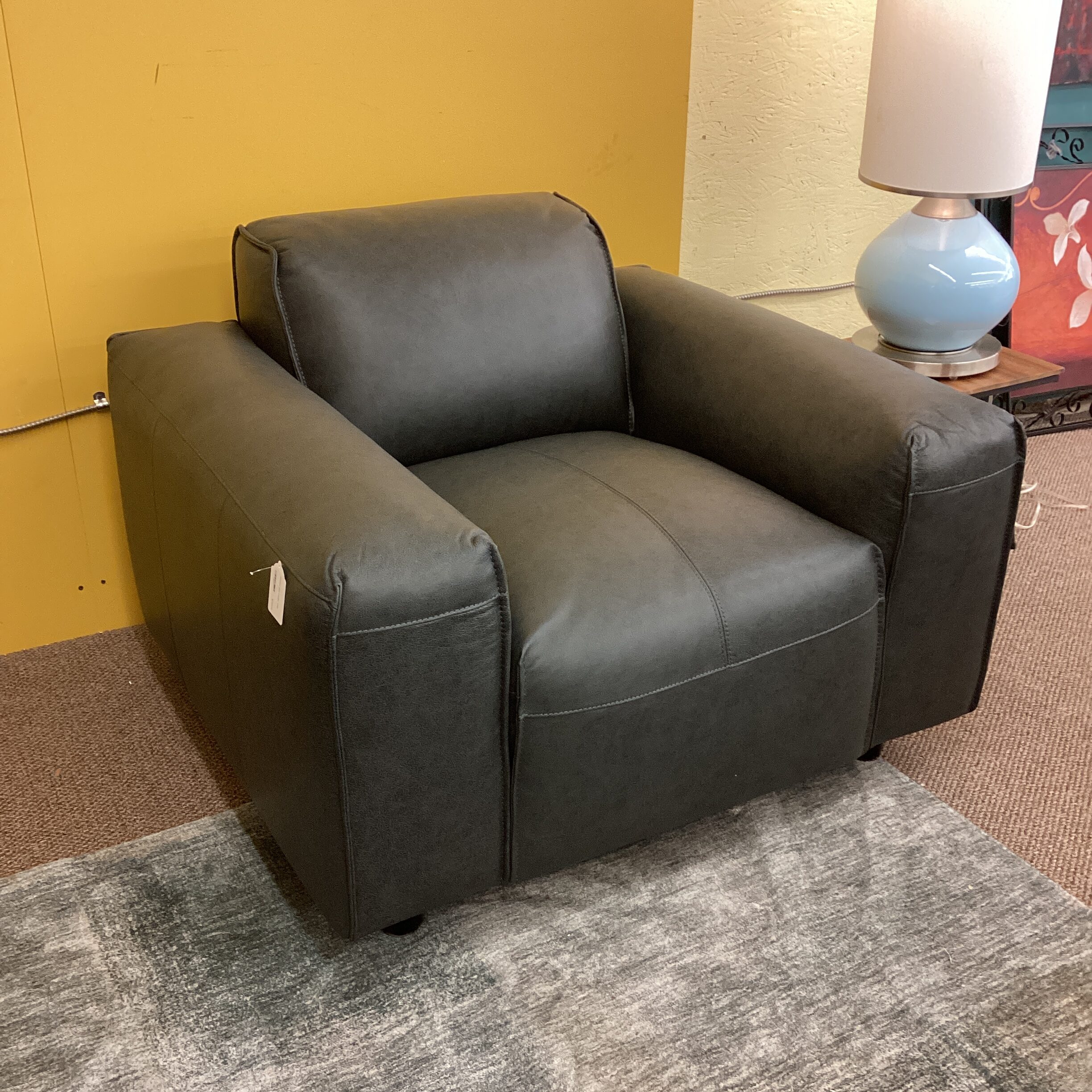 premium dark leather chair