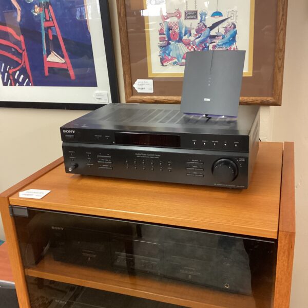 teak cabinet cd & tape deck w/receiver & speakers set