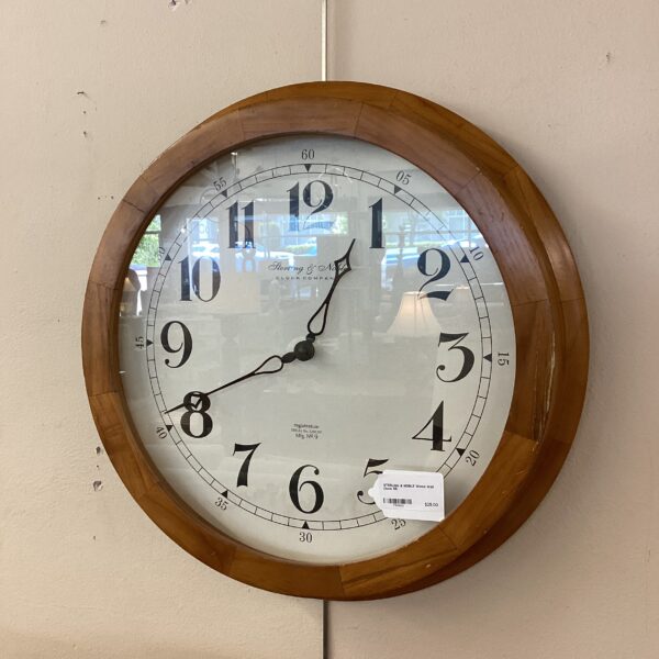 sterling & noble wood wall clock