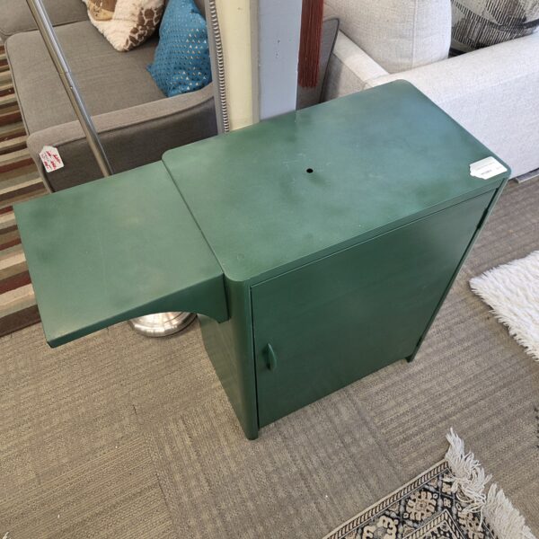vintage green metal cabinet