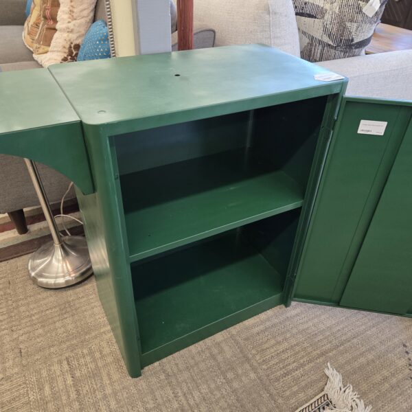 vintage green metal cabinet