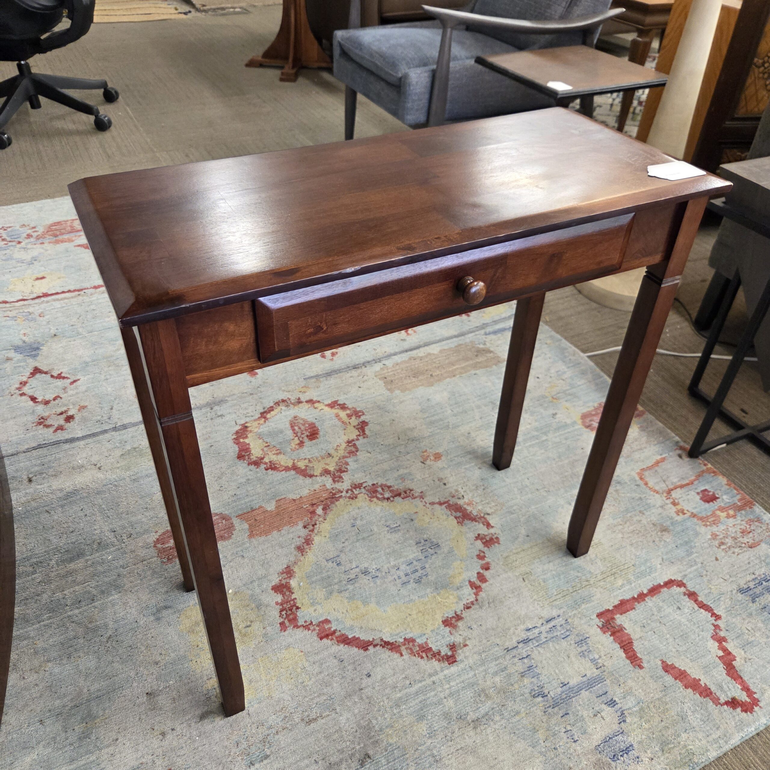 small dark console table w/drawer